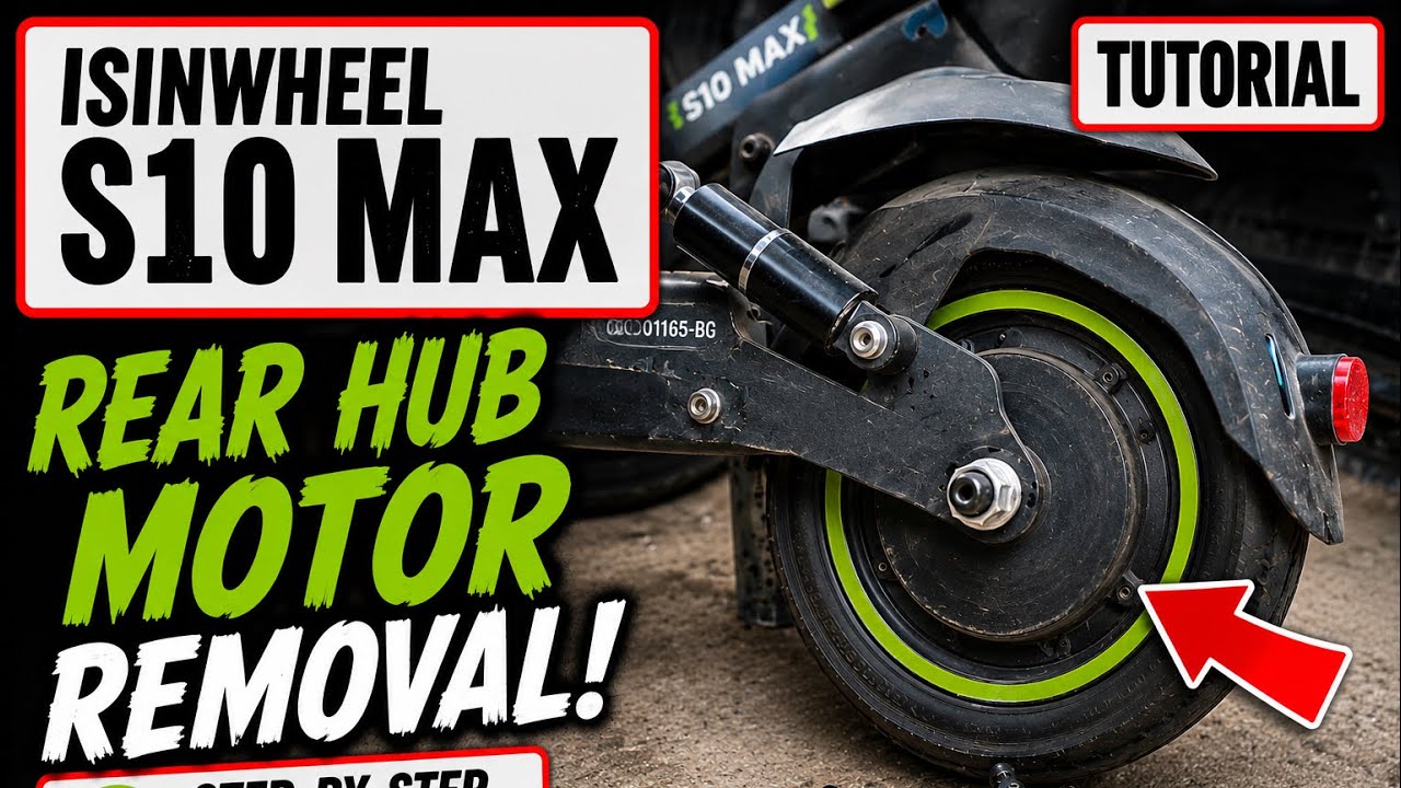 electric scooter rear wheel removal hub motor brake cable disconnect