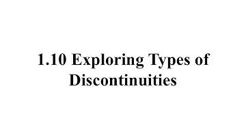 1.10a Exploring Types of Discontinuities