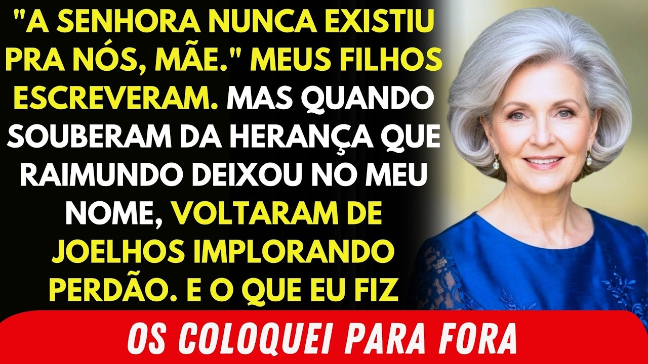 Vi uma carta debaixo da porta às duas e meia da manhã e a minha vida acabou ali. Três assinaturas. Três filhos. Uma frase que me queimou por dentro: "Não nos procure. A senhora nunca existiu."...