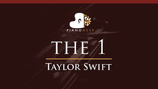 Taylor Swift - the 1 - HIGHER Key (Piano Karaoke Instrumental)