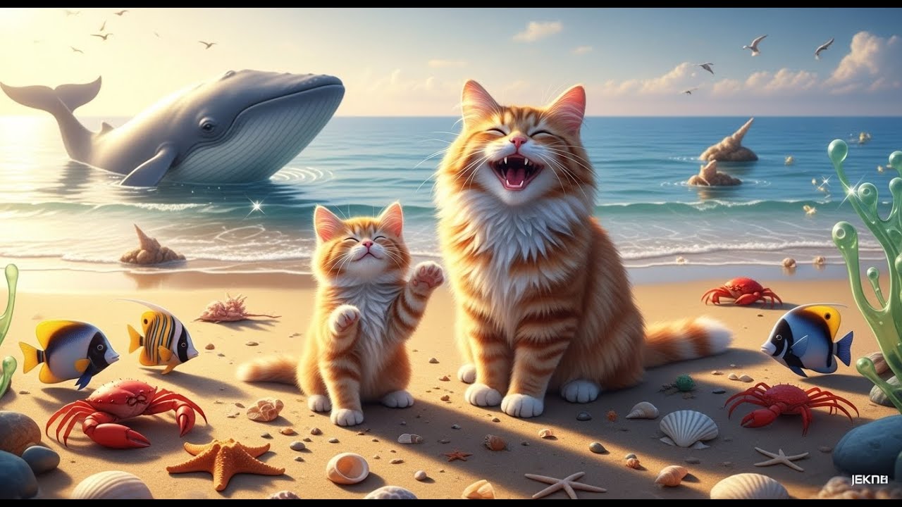 Mama Cat and Kittens Go On A Island Adventure! 