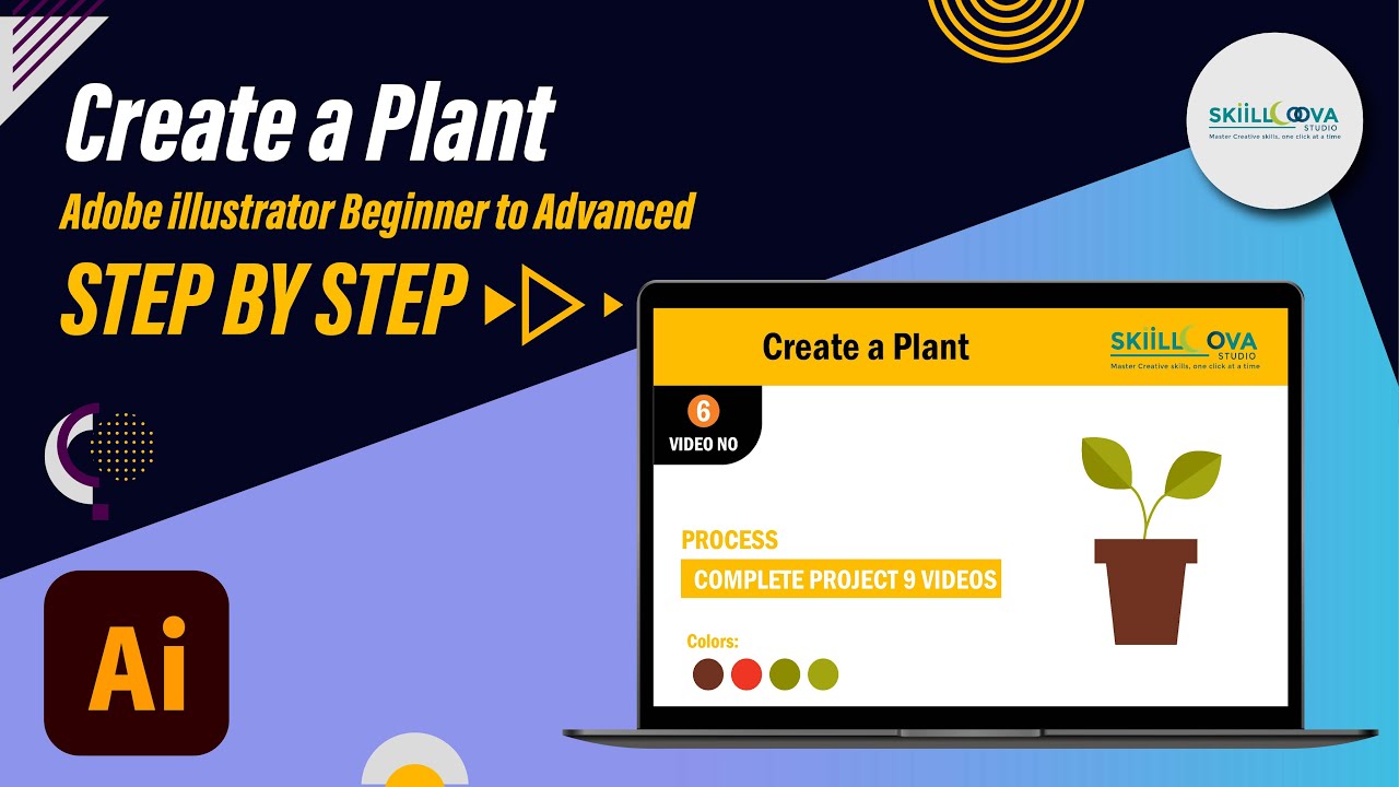 How to Create a Beautiful Plant and Planter | DIY Art Drawing for Home Decor