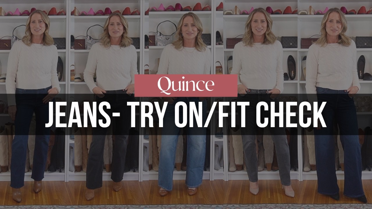 Quince Denim/Jeans- Fit Check, 5 Styles My Honest Thoughts Over 50