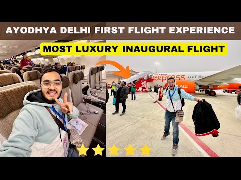 Ayodhya to Delhi Air India Express Inaugural Flight Journey 