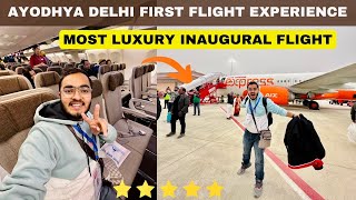 Ayodhya to Delhi Air India Express Inaugural Flight Journey | Maharishi Valmiki Airport Ayodhya