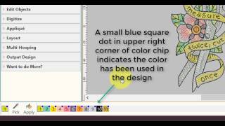 1-6 Getting Started - Design Palette, Size & Status Bar in Hatch Embroidery screenshot 3