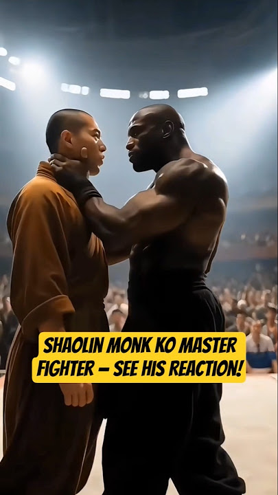 Shaolin Monk KO Master Fighter See His Reaction!  #viralfight #epicduel #fightarena #kungfu#shorts