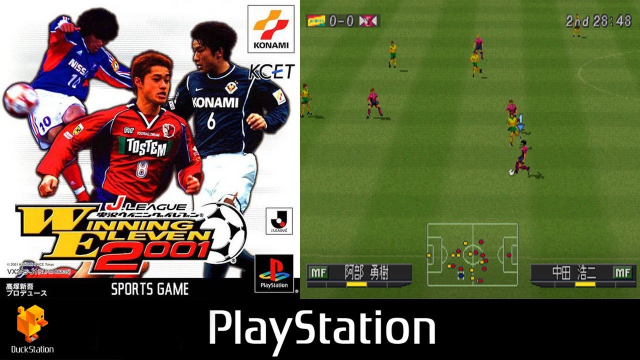 J.League Jikkyou Winning Eleven 2001 PS1 - Gameplay on