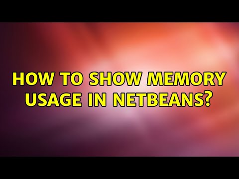 How to show memory usage in Netbeans?