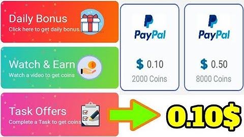 App Mới Xem Video Quảng Cáo Làm Nhiệm Vụ Kiếm Tiền PayPal Miễn Phí Min Rút 0.10$