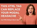 No More Modals with Libraries! Use Native HTML Dialog in React | Dialog Tutorial Using HTML dialog.