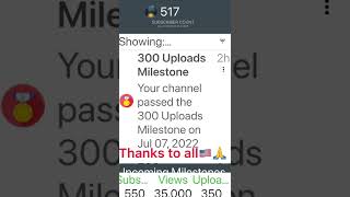 Thank you all #subscribers #300upload @youtube #500subs