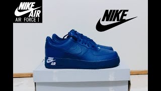 brillo Ideal Que Nike Air Force 1 07 LTHR azules | Nike Air Force 1 blue | Nike Air Force 1  leather - YouTube