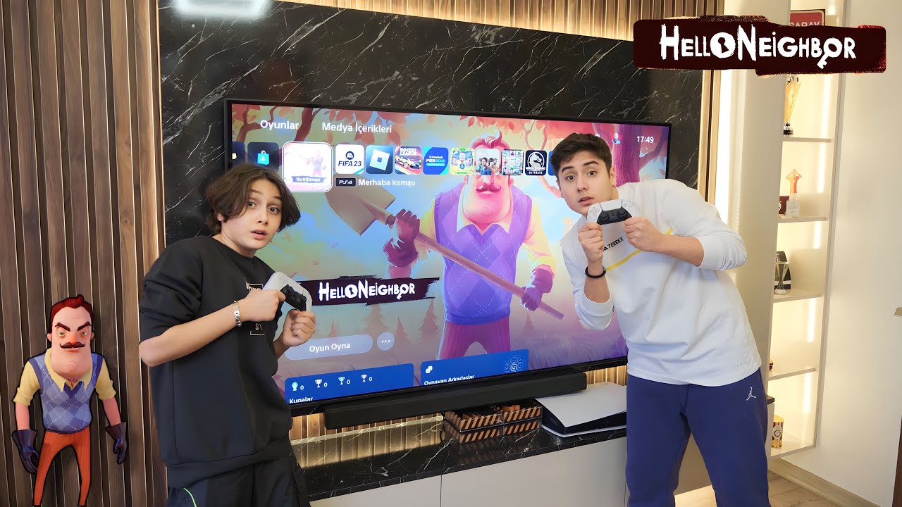 ABİMLE PS 5 DE HELLO NEİGHBOR OYNADIK !! (ÇOK KORKTUK)