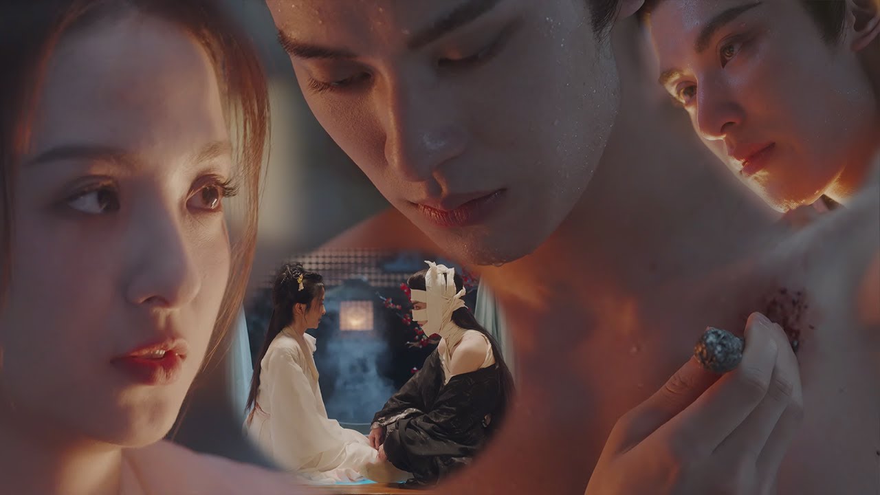 【搶先看】狐妖為了不傷害灰姑娘戳傷自己，灰姑娘心疼不已為他溫柔包紮，狐妖看著滿身繃帶哭笑不得【风月如雪 The Snow Moon】