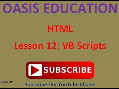 Lesson 12:  VBScript