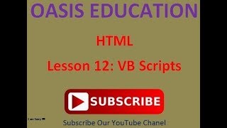 Lesson 12: VBScript