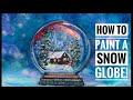 ACRYLIC PAINTING TUTORIAL/ HOW TO PAINT A SNOW GLOBE