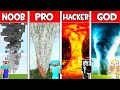 Minecraft REAL LIFE TORNADO HOUSE BUILD CHALLENGE - NOOB vs PRO vs HACKER vs GOD | Animation