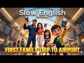 Airport English - Slow and Easy English For Beginners - Ben &amp; Emma's Family