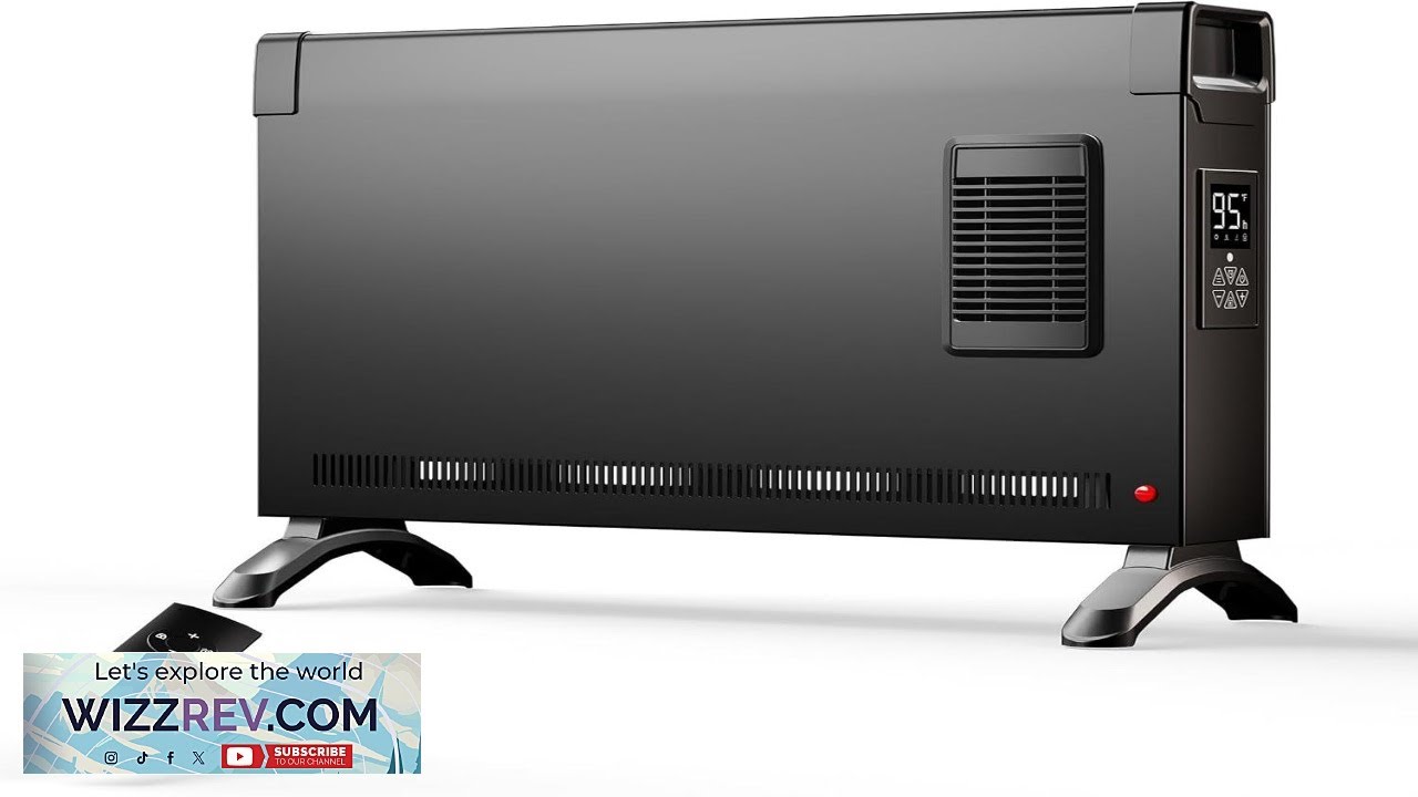 Портативный электрический обогреватель BREEZEHEAT мощностью 1500 Вт с конвекционной панелью, вент...