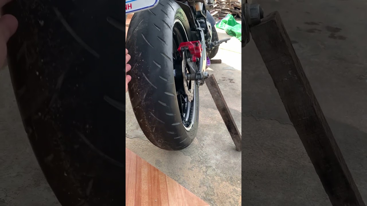 How to lift your rear wheel for easier cleaning. 