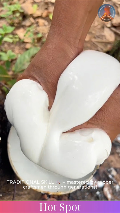 Rubber Reborn! 🧤 From Sap to Super Stretch! #rubberprocessing #craftskills #naturalrubber