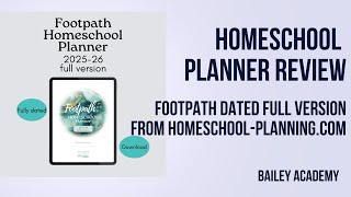 FOOTPATH HOMESCHOOL PLANNER REVIEW / from Homeschool-Planning.com