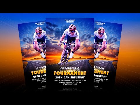 Professional Cycling Tournament Flyer Design | Photoshop Tutorial