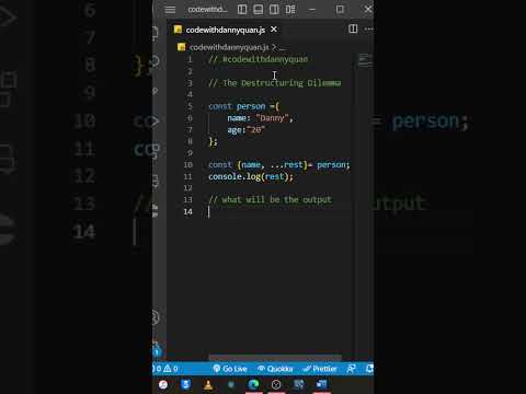 🤯 Master Destructuring in JavaScript! Can You Solve This Tricky Programming Quiz? 💻