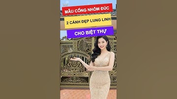 Mẫu cổng nhôm đúc 2 cánh đẹp lung linh cho biệt thự
