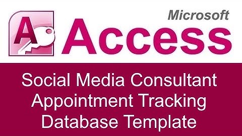 Microsoft Access Social Media Consultant Appointment Tracking Database Template