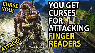 ELDEN RING - FINGER READER CRONES CURSE WHEN ATTACKED BY PLAYER