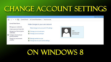 Change Account Settings on Windows 8