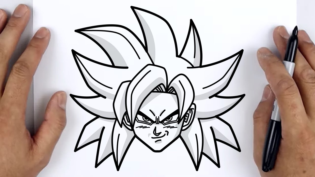 How To Draw GOKU Super Saiyan 4 Easy Step By Step - Dragon Ball