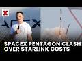 SpaceX Pentagon Clash Grows Over Starlink Military Drone Costs | NewsX World