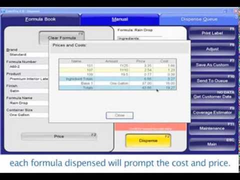 Cost and Price calculator - Accutinter / ColorPro Daily Operation