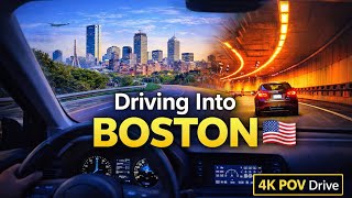 Driving Into Boston   Melrose To Downtown Boston  4k Pov Drive