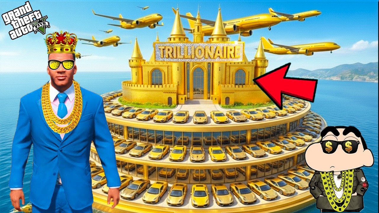 Franklin Or Shinchan Touch Anything Become Diamond Gold in GTA 5 l LEOgamerZ