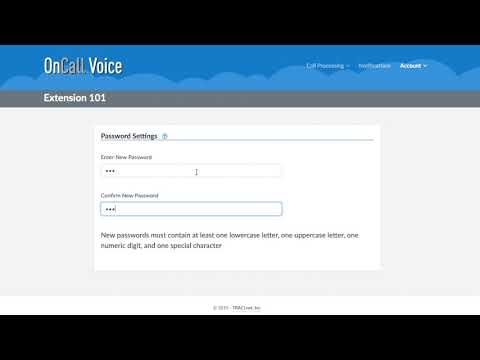 OnCall Voice Extension Portal 05 - Update Password
