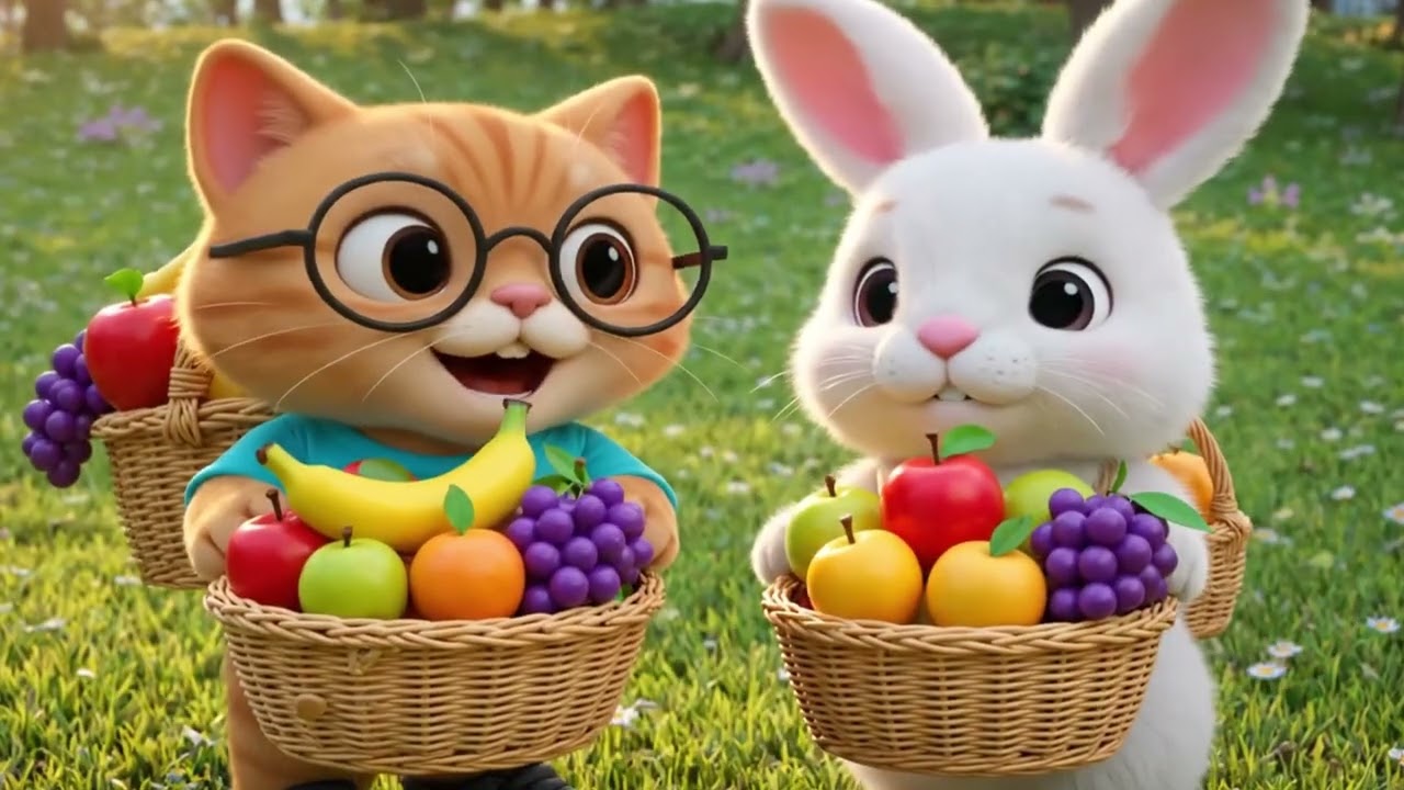 Mika’s Green Tractor Adventure 🚜 Farm Fruit Harvest & Village Market  3D Kids Story