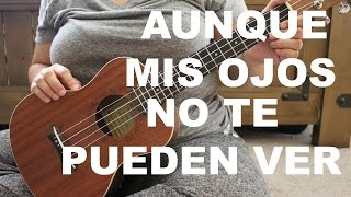 AUNQUE MIS OJOS NO TE PUEDEN VER UKULELE TUTORIAL chords