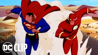 Superman Races The Flash Clip  Superman: The Animated Series | DC