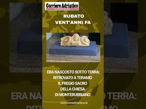 Video Rubato ventanni fa e nascosto sotto terra: ritrovato il fregio sacro della chiesa di Monterubbiano