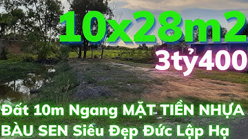 Bán đất Đức Hòa 17 | Đất 10m ngang  MẶT TIỀN NHỰA Bàu Sen ĐẸP ĐÌNH ĐÁM ở Đức Lập Hạ Long An