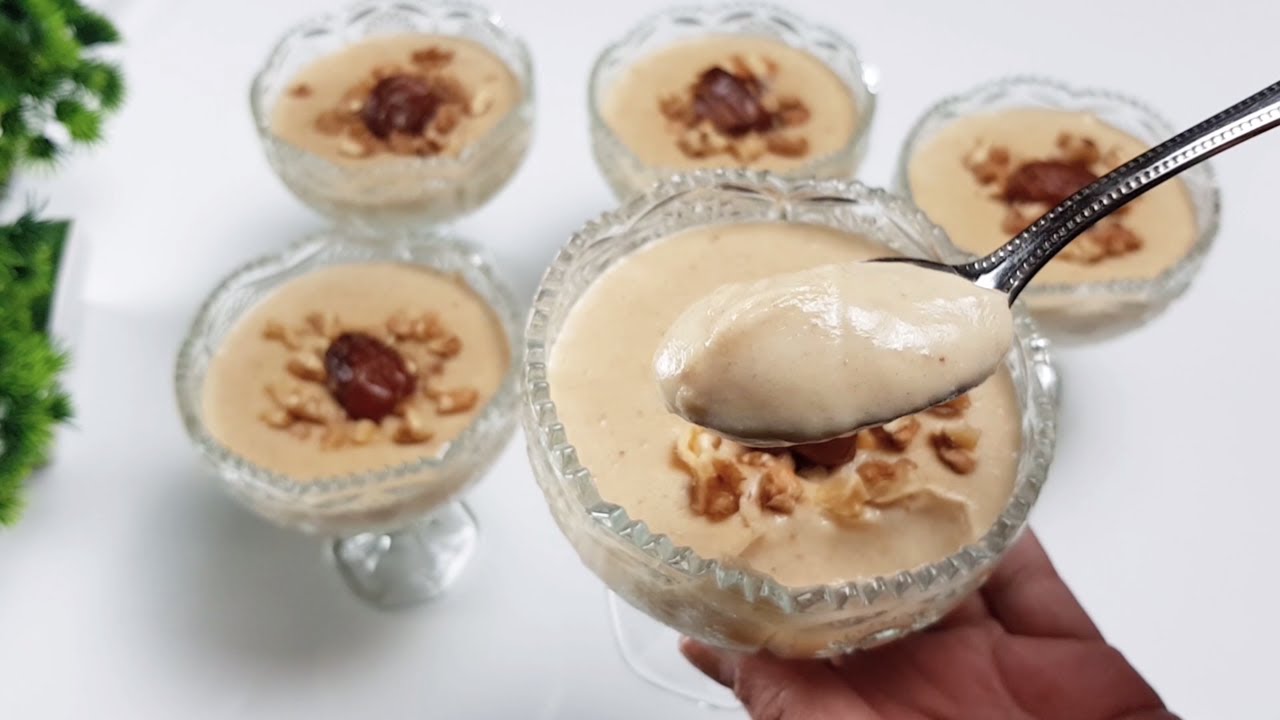 Самый вкусный и полезный финиковый пудинг с кремовой и нежной текстурой, без сахара и сливок / Сл...