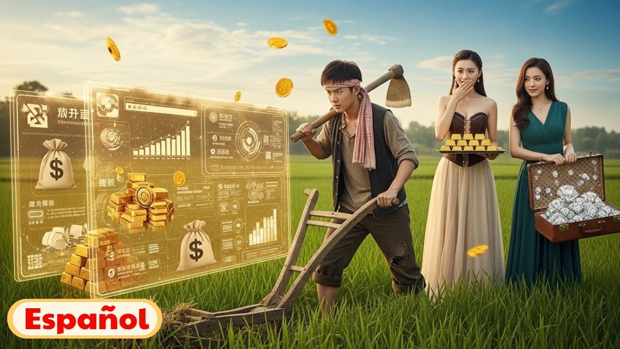 Expulsado por pobre, obtiene sistema agrícola; al sembrar, el dinero cae del cielo y llegan bellezas