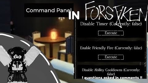 Forsaken private server commands guide!! ^_^