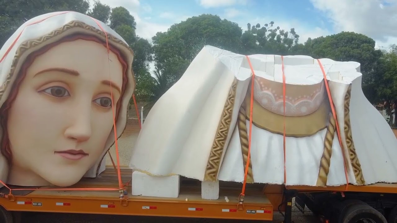 Chega da Santa, Nossa Senhora de Fátima,  a Natal RN, para o Santuário, No parque das Dunas, ZN.