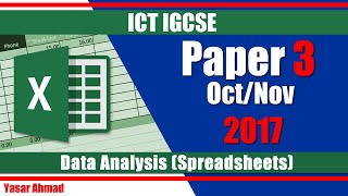 4 ICT IGCSE Paper 3 2017 Spreadsheets Oct Nov
